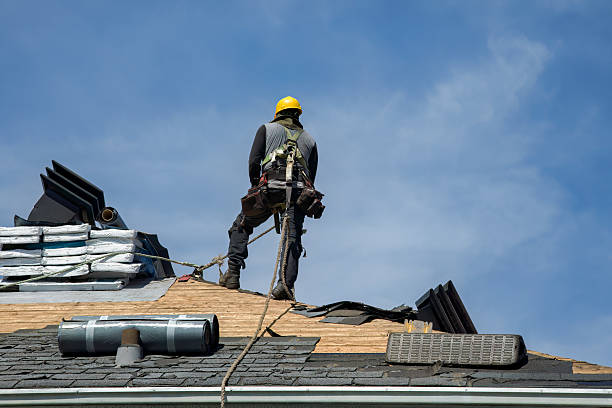 Professional Metal Roofing technician working in Westwood, MA